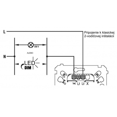 Stmievač otočný Simon 54 premium pre LED modul biely