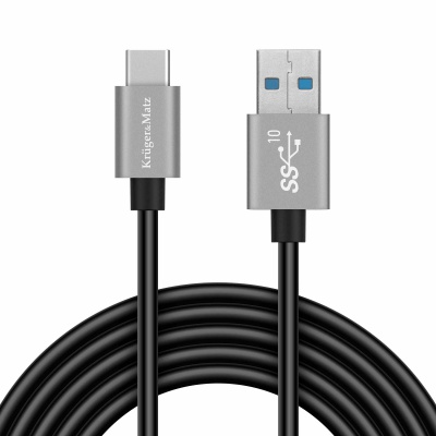 Kábel USB - USB typ C 10Gbps 1m čierny Kruger&Matz Basic