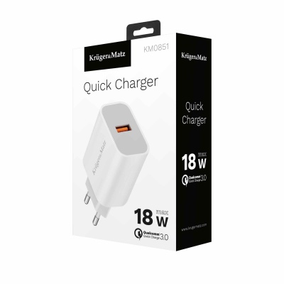 Sieťová nabíjačka USB 18W Quick Charge 3.0 Kruger&Matz