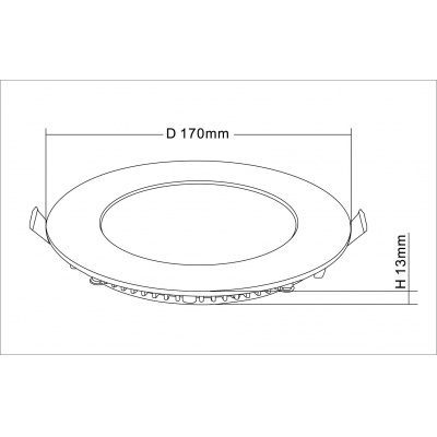 Svietidlo LED podhľadové SATEN 12W IP20 4000K kruh