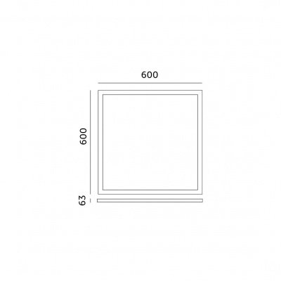 Rám pre LED panel NELIO2 60x60 63mm klik KOBI