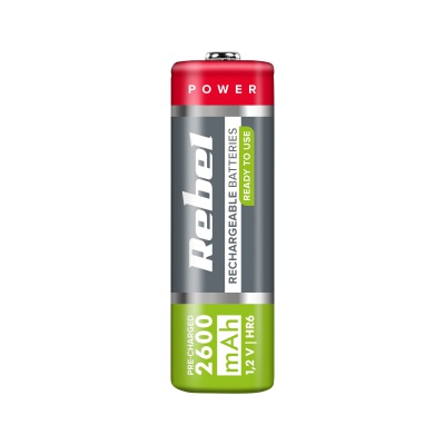 Akumulátor Ni-MH AA 2600mAh Rebel (2ks)