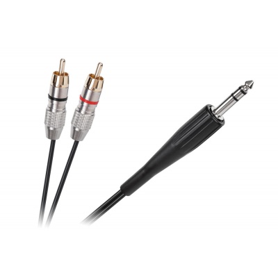 Kábel Jack 6,3mm - RCA 2x, 3m