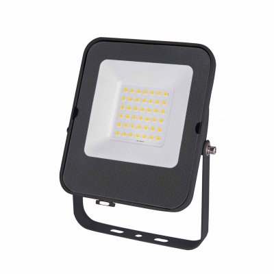 LED Reflektor 30W 4000K čierny PREMIUM KOBI