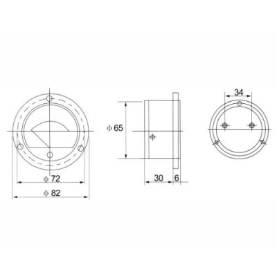 AMPÉRMETER analógový 7,5A okrúhly