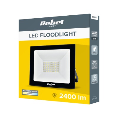 LED Reflektor 30W (42x2835 SMD) 4000K Rebel