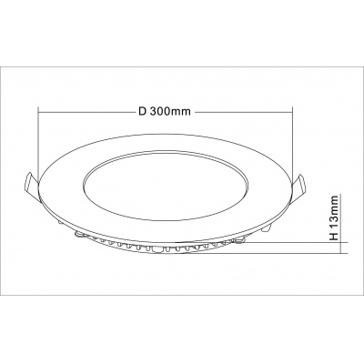 Svietidlo LED podhľadové SATEN 24W IP20 4000K kruh