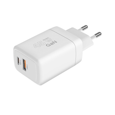 Sieťová nabíjačka GaN dual USB 45W Quick Charge / PD Kruger&Matz