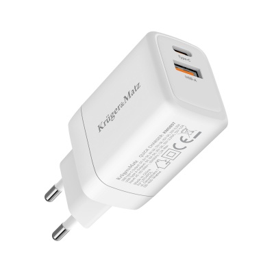 Sieťová nabíjačka GaN dual USB 45W Quick Charge / PD Kruger&Matz