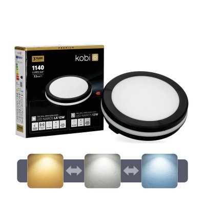 LED svietidlo NAIROS 12W CCT čierne 230V