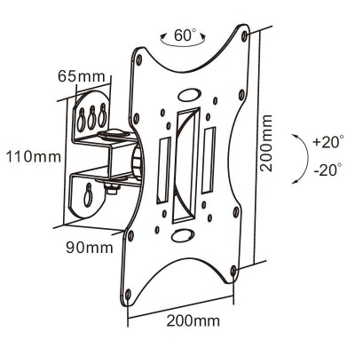 Držiak LCD TV 23 - 42" čierny