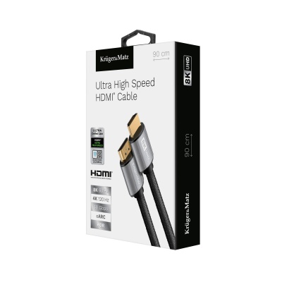 Kábel HDMI - HDMI 2.1V 8K 0,9m  Kruger&Matz