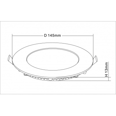 Svietidlo LED podhľadové SATEN 9W IP20 4000K kruh