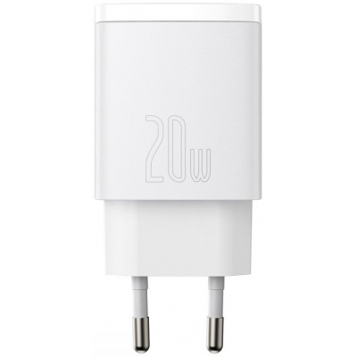 Sieťová nabíjačka USB+USB-C 20W Compact Quick Charger BASEUS