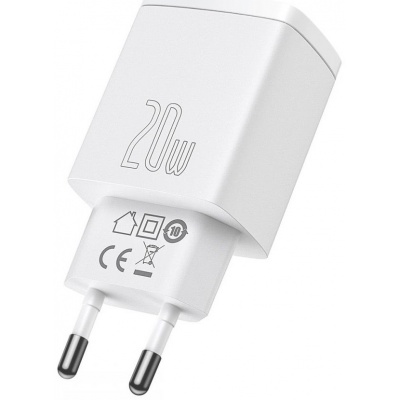 Sieťová nabíjačka USB+USB-C 20W Compact Quick Charger BASEUS