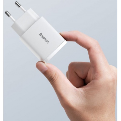 Sieťová nabíjačka USB+USB-C 20W Compact Quick Charger BASEUS