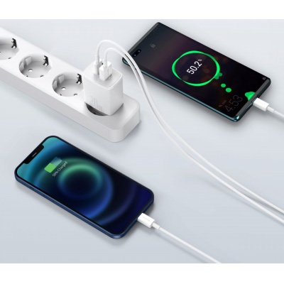 Sieťová nabíjačka USB+USB-C 20W Compact Quick Charger BASEUS