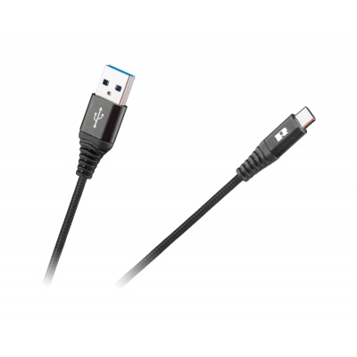 Kábel USB - USB typ C 0,5m REBEL čierny