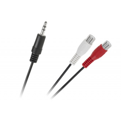 Kábel Jack 3,5mm - RCA 2x zásuvka 25cm