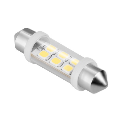 Autožiarovka 12V T10*40-6led Sv8,5 biela