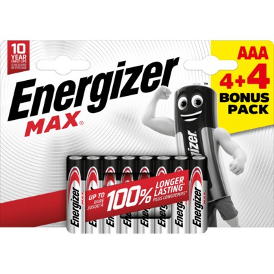 Batéria ENERGIZER Alkaline MAX AAA 8ks (4+4) 7638900438215