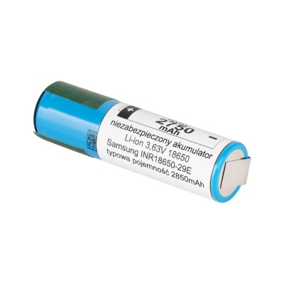 Akumulátor SAMSUNG 18650 2850mAh 3,7V s plieškami INR18650-29E-F