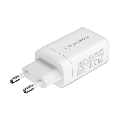 Sieťová nabíjačka GaN dual USB 65W Quick Charge / PD Kruger&Matz