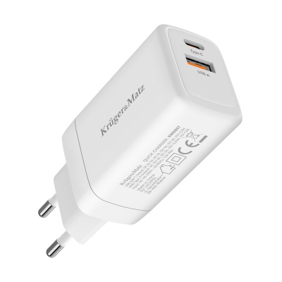 Sieťová nabíjačka GaN dual USB 65W Quick Charge / PD Kruger&Matz