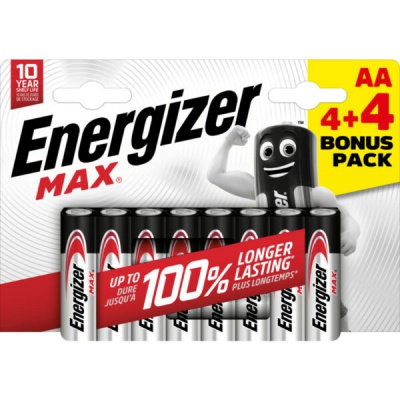 Batéria ENERGIZER Alkaline MAX AA 8ks (4+4) 7638900437744