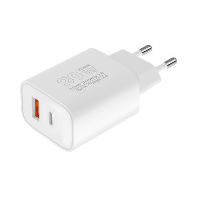 Sieťová nabíjačka GaN dual USB 20W Quick Charge / PD Kruger&Matz