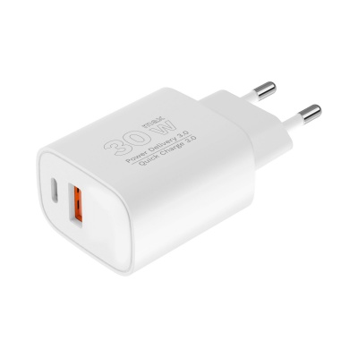 Sieťová nabíjačka GaN dual USB 30W Quick Charge / PD Kruger&Matz