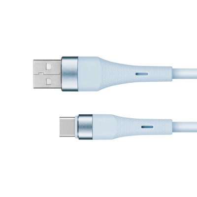 Kábel USB - USB typ C 1m silikonový modrý Kruger&Matz Basic