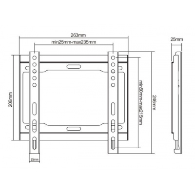 Držiak LED TV 13 - 42" LP34-22F čierny