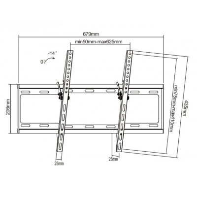 Držiak LED TV 37 - 70" LP34-46T čierny