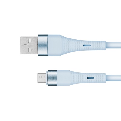 Kábel USB - micro USB 1m silikonový modrý Kruger&Matz Basic