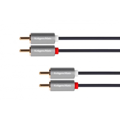 Kábel RCA 2x - RCA 2x, 10m Kruger&Matz Basic