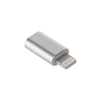 Redukcia micro USB - Apple Lightning strieborná