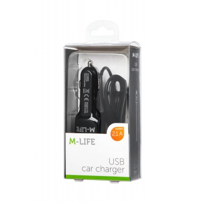 Nabíjačka do auta micro USB+USB 2100 mA M-LIFE