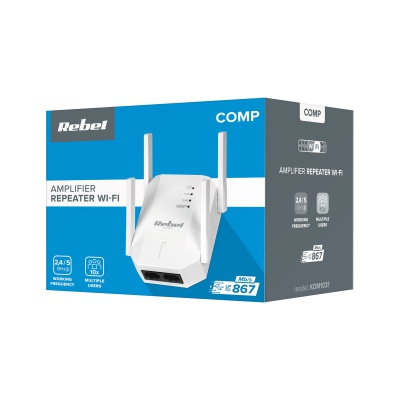 WiFi Extender-zosilňovač bezdrôtovej Wi-Fi siete 2.4+5GHz REBEL