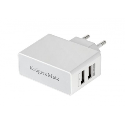 Sieťová nabíjačka USB dual 2,1A  Kruger&Matz