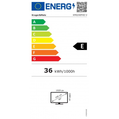 Televízor Kruger&Matz 40" (102cm) FHD, DVB-T2/C/S2 VIDAA smart