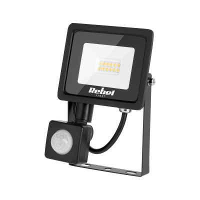 LED Reflektor 10W s detektorom pohybu 3000K Rebel