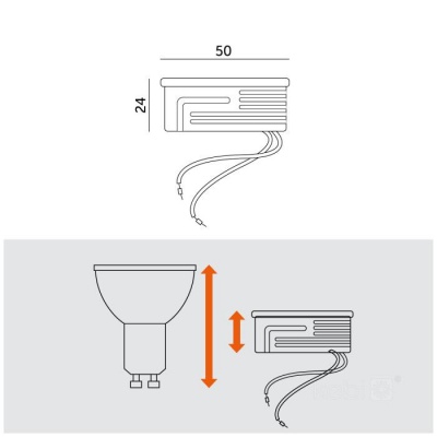 LED žiarovka INSERT 6,5W 6000K 230V