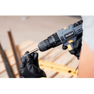 Akumulátorový vŕtací skrutkovač s príklepom 20V 2Ah REBEL TOOLS