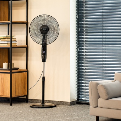 Stojanový ventilátor s diaľkovým ovládaním TEESA čierny Stojanový ventilátor s diaľkovým ovládaním TEESA čierny