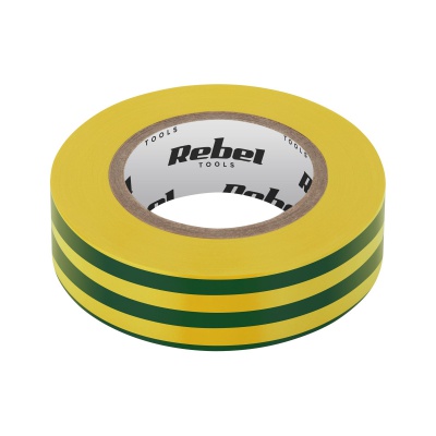 Páska izolačná REBEL (0,13mm x 19mm x 9,15m) žlto-zelená Páska izolačná REBEL (0,13mm x 19mm x 9,15m) žlto-zelená