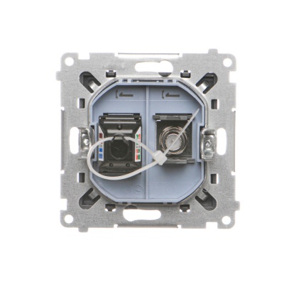 Zásuvka SAT "F" + RJ45 kat.6 Simon 55 modul grafit matný Zásuvka SAT "F" + RJ45 kat.6 Simon 55 modul grafit matný