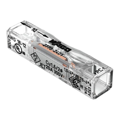 Krabicová obojstranná svorka 2 x 0,2-4mm2 10ks WAGO