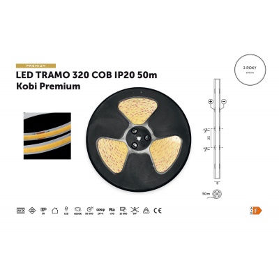 LED pás COB 4000K 24V 50m  IP20 TRAMO Kobi