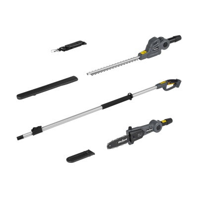 Aku teleskopické nožnice na živý plot a odvetvovač 2v1 REBEL
